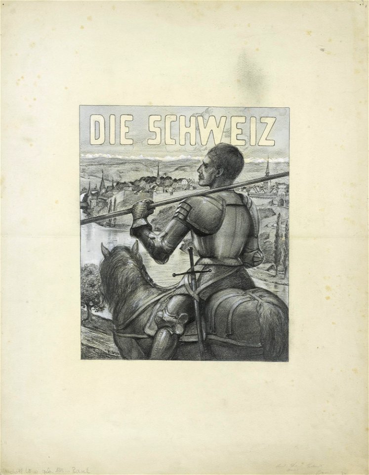 Rudolf Löw Studie zu einem Titelblatt Die Schweiz 1899 2