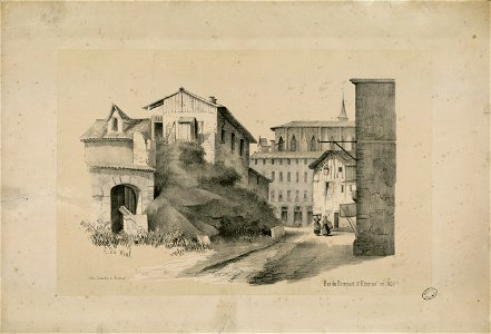Rue du Rempart St. Etienne en 1840 - Fonds Ancely - B315556101 A MALBOS 1 009