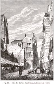 Rue des prêtres-Saint-Germain-l'Auxerrois, 1830