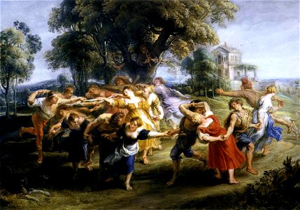 Peter Paul Rubens - Dance of Italian Villagers - WGA20409. Free illustration for personal and commercial use.