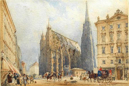 Rudolf von Alt-Stephansplatz-1838