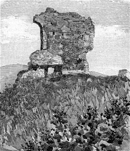 Ruderi attuali del Castel Fiorentino (xilografia)