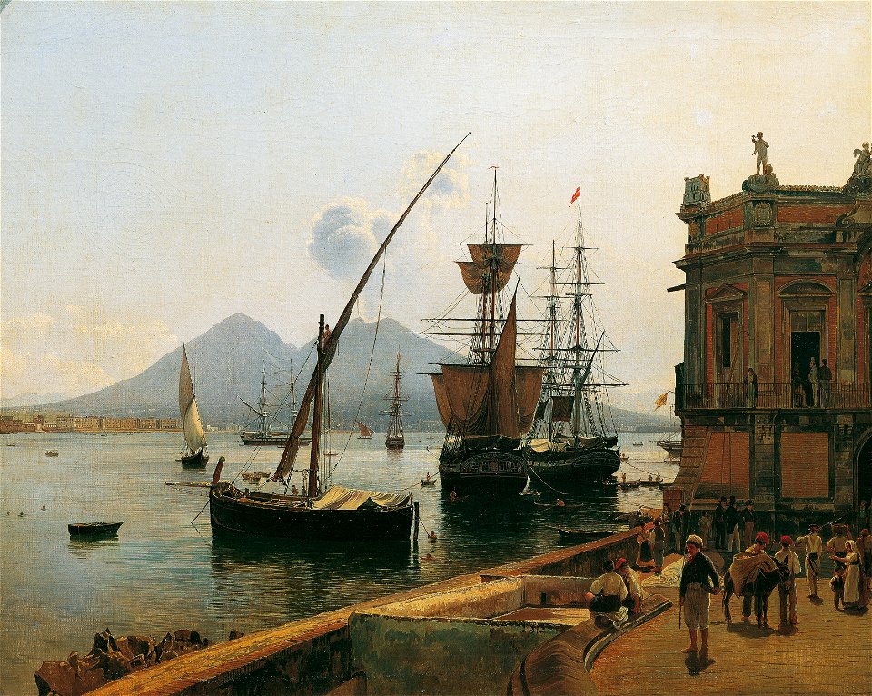 Rudolf von Alt - Der Hafen von Neapel mit Vesuv - 4382 - Österreichische Galerie Belvedere
