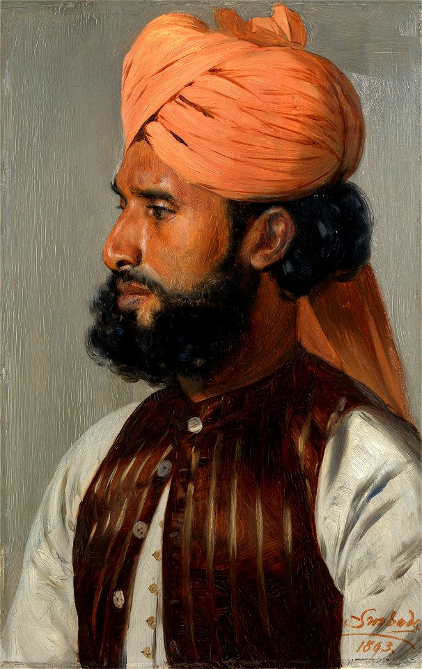 Rudolf Swoboda (1859-1914) - Sheikh Khudda Bakhsh - RCIN 403806 - Royal Collection
