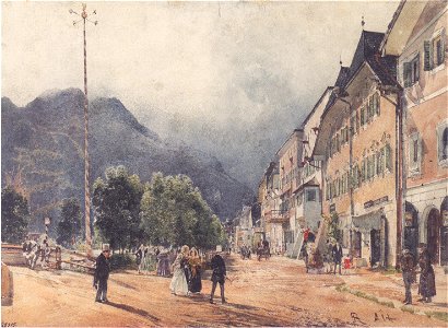 Rudolf von Alt - Die Esplanade in Ischl - ca 1840