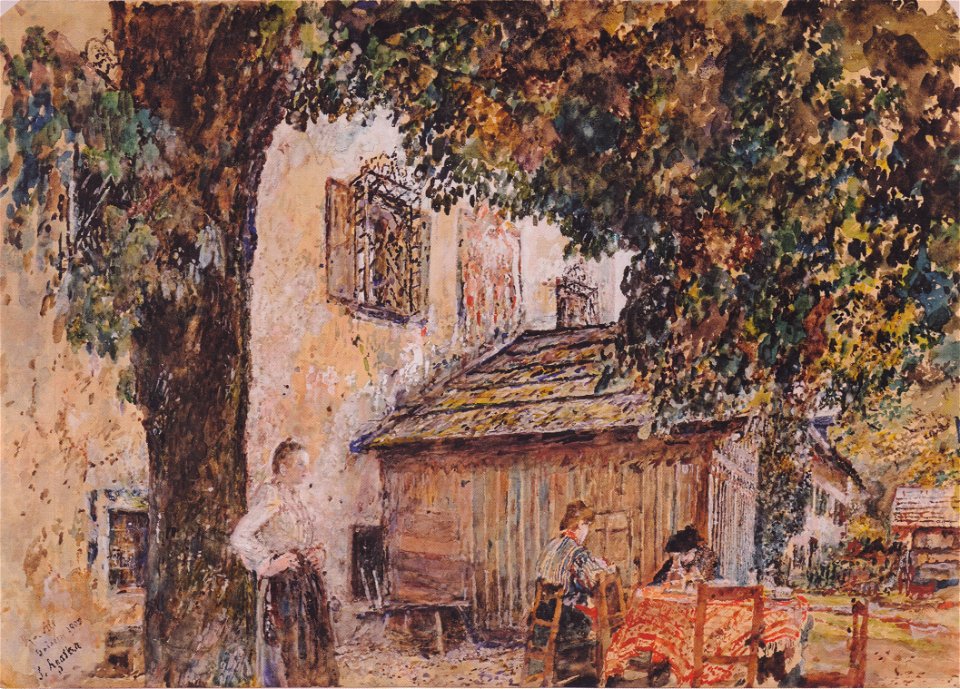 Rudolf von Alt - Motiv aus Goisern - 1903