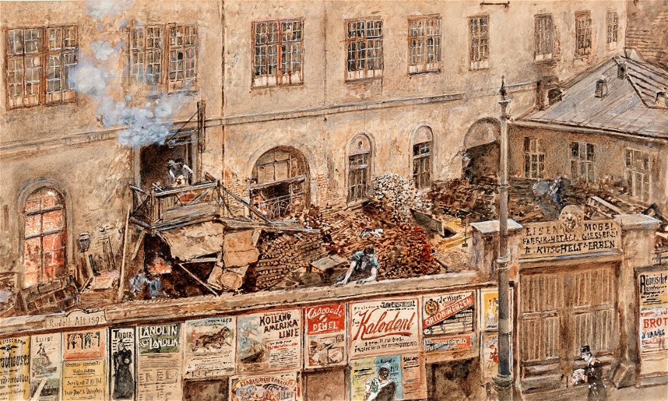 Rudolf von Alt – Iron foundry Kitschelt in Skodagasse, 1898