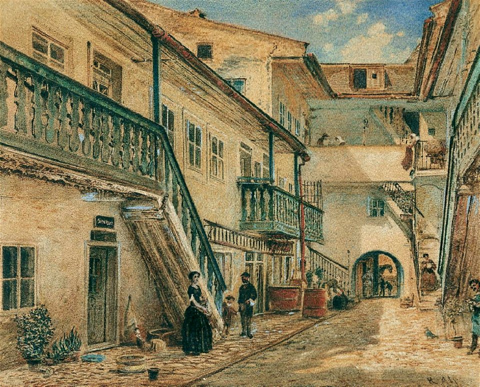 Rudolf von Alt – Inner courtyard