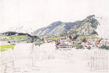 Rudolf von Alt - Ansicht von Ischl - 1830