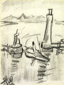 Rudolf Wacker Hafeneinfahrt Lindau