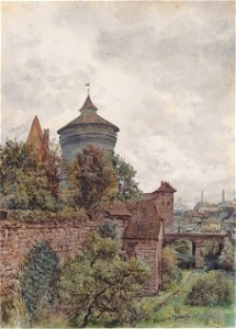 Rudolf von Alt - Das Spittlertor in Nürnberg - 1856
