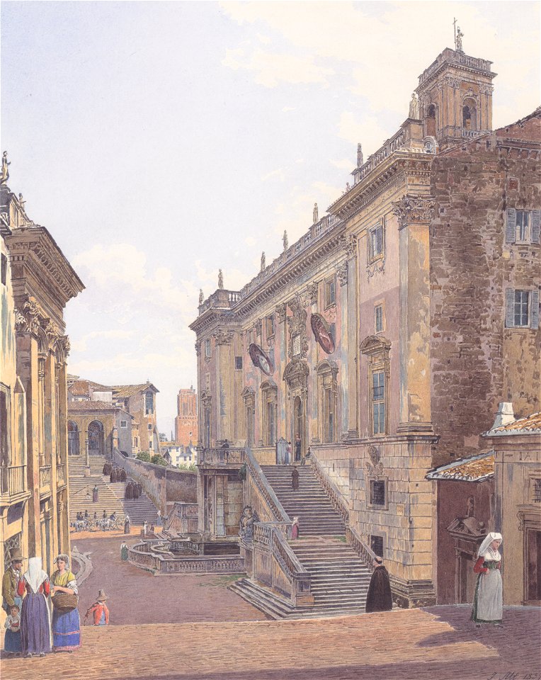 Rudolf von Alt - Das Kapitol in Rom, 1837