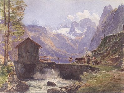Rudolf von Alt - Der Dachstein vom Vorderen Gosausee - 1838