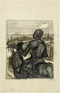 Rudolf Löw Studie zu einem Titelblatt Die Schweiz 1899 1