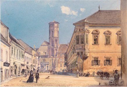 Rudolf von Alt - Die Pfarrkirche in Ofen, ca1845