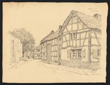 Ruelle à Neuenahr (Rhénanie-Palatinat) 1913 drawing by Jean-François Taelemans, R-2009-26393, Prints Department, Royal Library of Belgium
