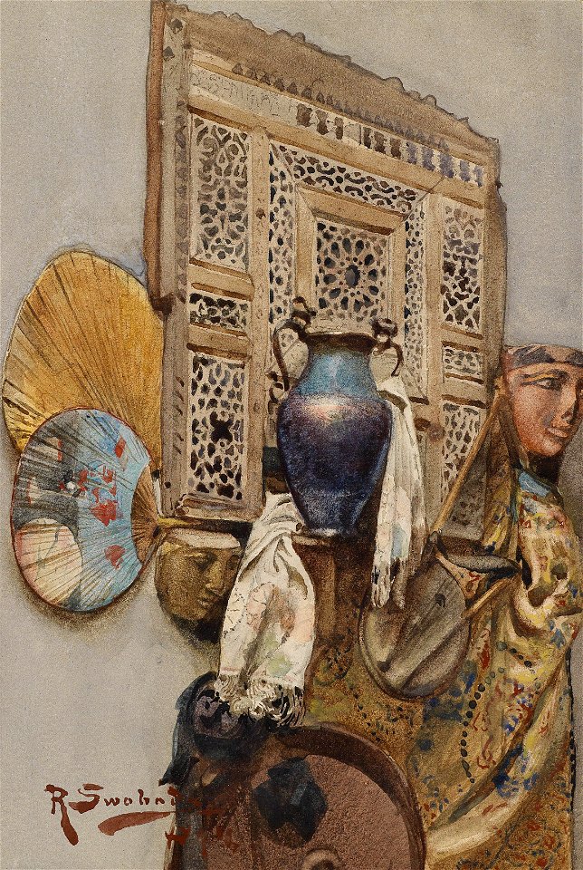 Rudolf Swoboda Stillleben mit orientalischen Objekten