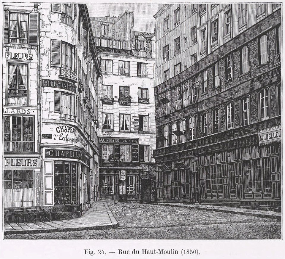 Rue du Haut-Moulin, 1830