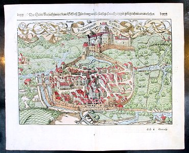 Rufach, Alsace (1574). Free illustration for personal and commercial use.