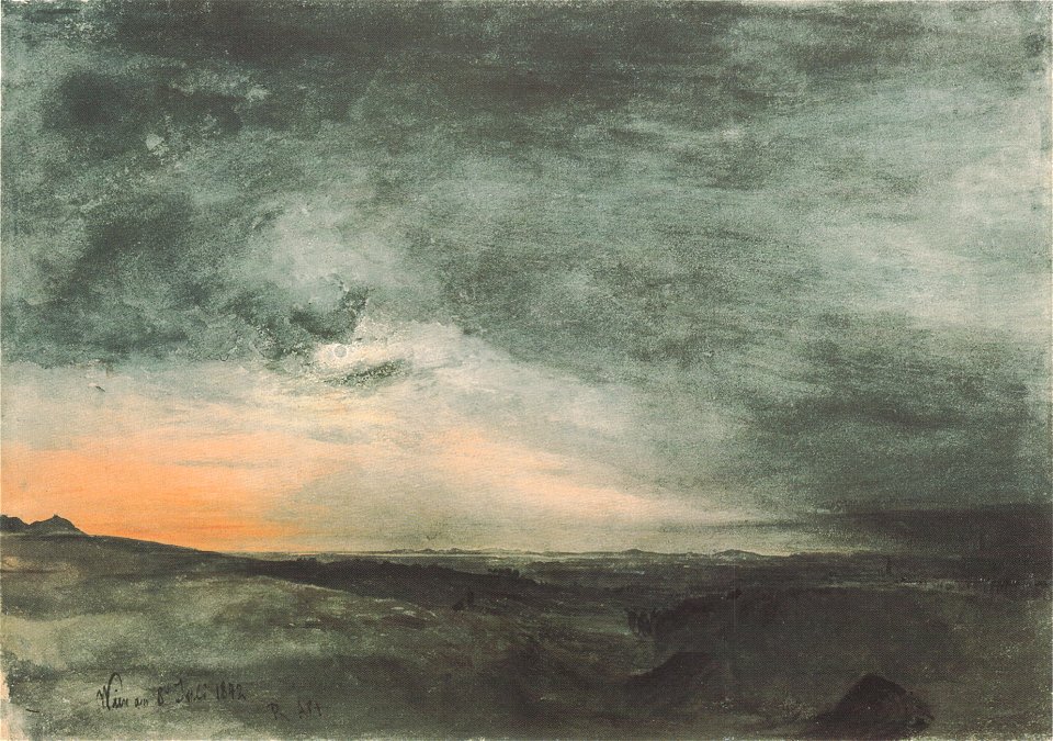 Rudolf von Alt-Solar eclipse, Vienna, 1842