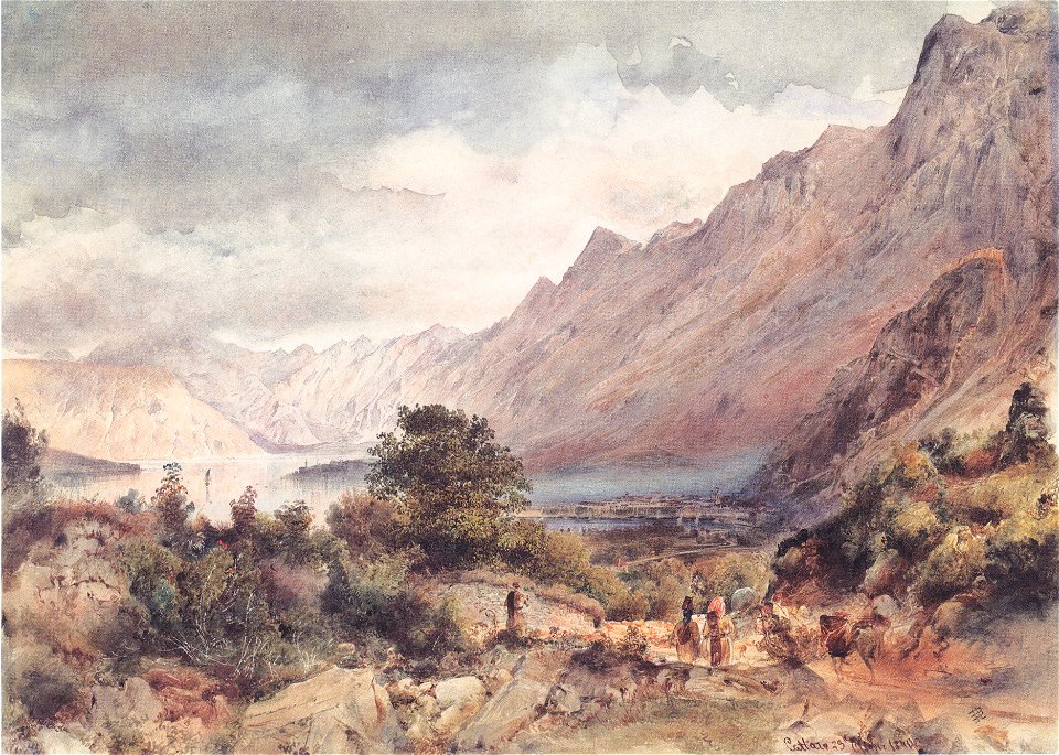 Rudolf von Alt - Die Bucht von Cattaro in Dalmatien - 1840