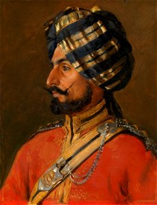 Rudolf Swoboda (1859-1914) - Risaldar-Major Sunayat Singh, Kashmir Lancers - RCIN 403812 - Royal Collection