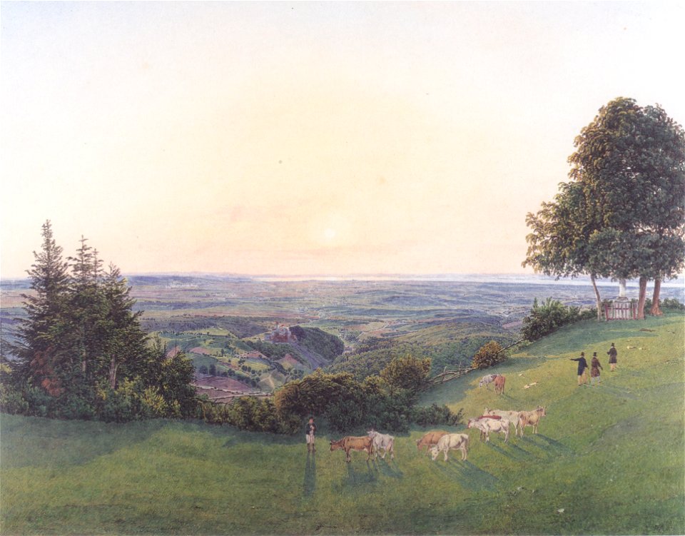Rudolf von Alt Aussicht von der Rosalienkapelle 1837