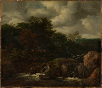 Jacob van Ruisdael - River landscape - NG.M.01395 - National Museum of Art, Architecture and Design. Free illustration for personal and commercial use.