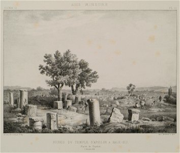 Ruines de Temple de'Apollon à Halil-Eli Paline de Thymbré - Rey Etienne - 1867