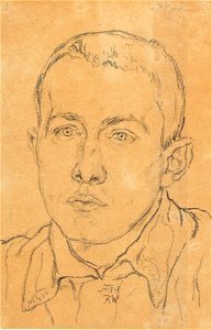 Rudolf Wacker Porträt eines Kriegsgefangenen 1917. Free illustration for personal and commercial use.