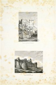 Ruines du Château de Beaucaire - Carcassonne, murs anciens de la Cité (t. I, n° 4) - Fonds Ancely - B315556101 A DUMEGE 011