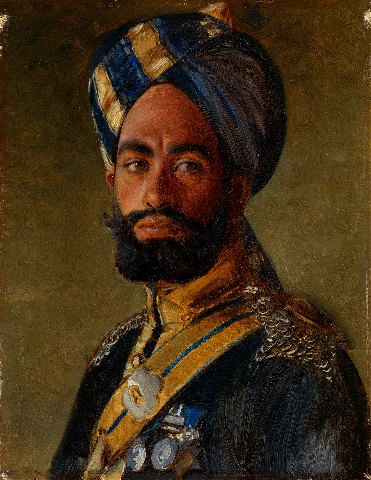 Rudolf Swoboda (1859-1914) - Risaldar-Major Ali Muhammad Khan, 2nd Bengal Lancers - RCIN 403820 - Royal Collection