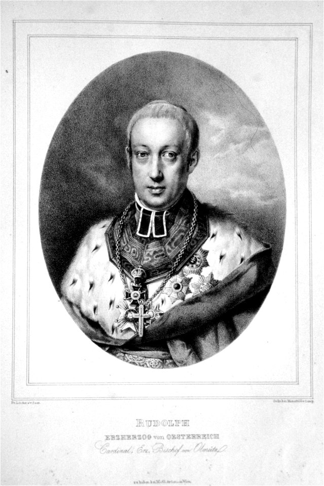 Rudolph von Österreich (Kardinal) Litho