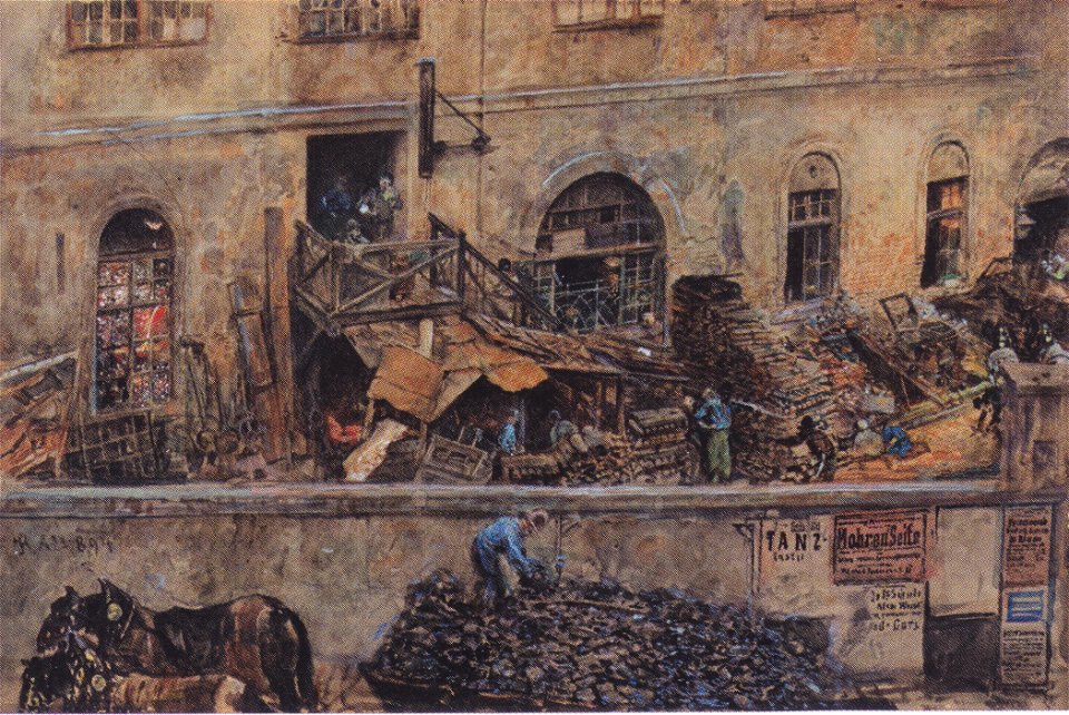 Rudolf von Alt - Die Eisengießerei Kitschelt in der Skodagasse in Wien - 1894