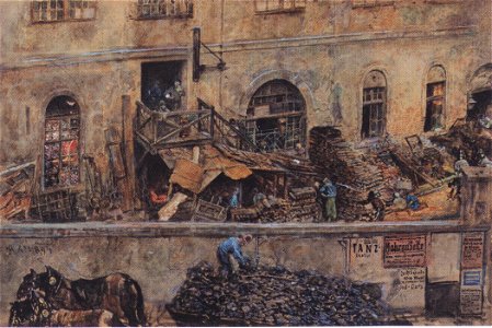 Rudolf von Alt - Die Eisengießerei Kitschelt in der Skodagasse in Wien - 1894