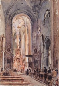 Rudolf von Alt - Die Franziskanerkirche in Salzburg - 1891