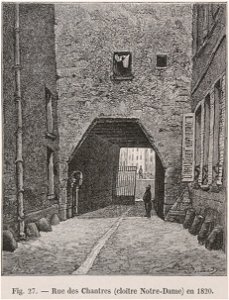 Rue des chantres (cloître Notre-Dame) en 1820