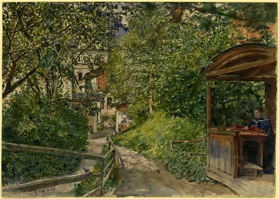 Rudolf von Alt Bad Gastein Garten der Familie Alt 1890