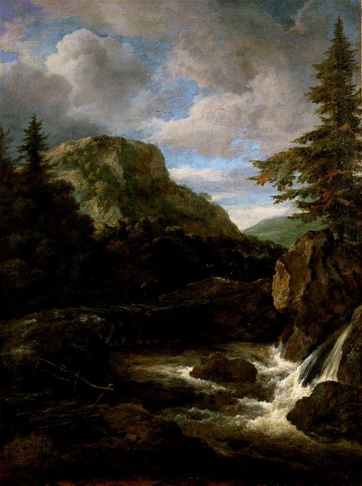 Jacob van Ruisdael - Berglandschaft mit Wasserfall - GG 449 - Kunsthistorisches Museum