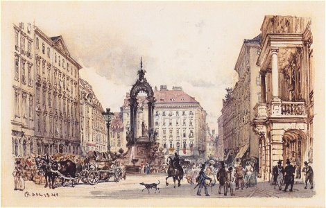 Rudolf von Alt - Der Hohe Markt in Wien - 1845