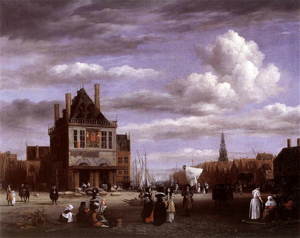 Jacob Isaacksz. van Ruisdael - The Dam Square in Amsterdam - WGA20482