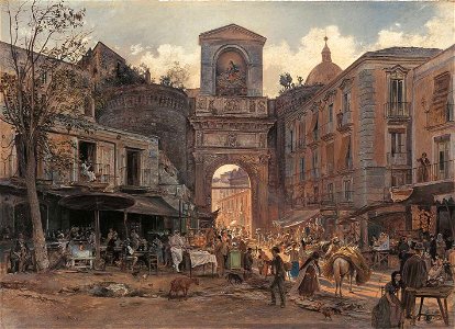 Rudolf von Alt - Die Porta Capuana in Neapel - 13005 - Bavarian State Painting Collections