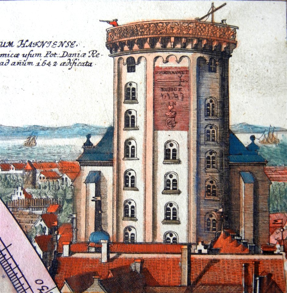 Rundetarn Observatory illustrated by Johann Doppelmayr