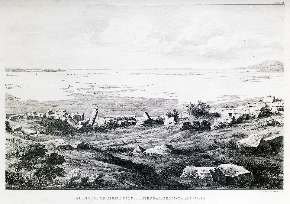 Ruins of an ancient city near Messaloggion in Aetolia (2) - Dodwell Edward - 1834