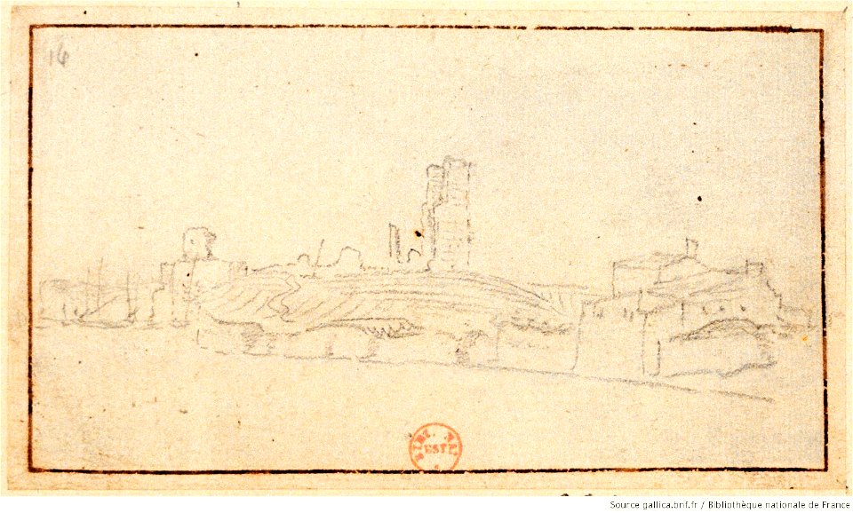 Ruines à Bordeaux ou dans les environs, par Hermann van der Hem, btv1b77419196