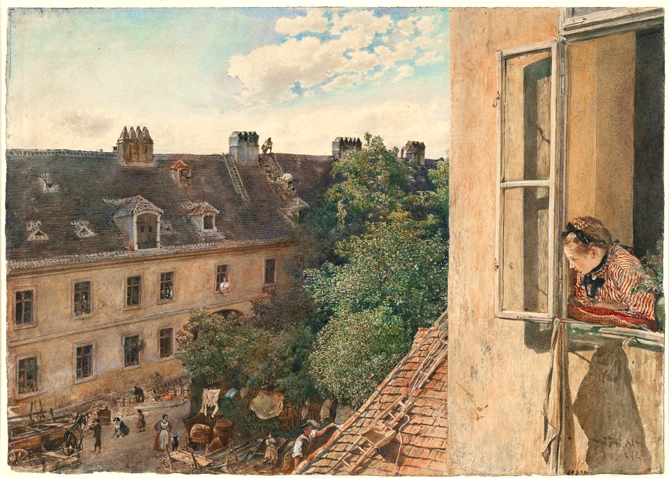 Rudolf von Alt - View of the Alservorstadt, 1872 - Google Art Project