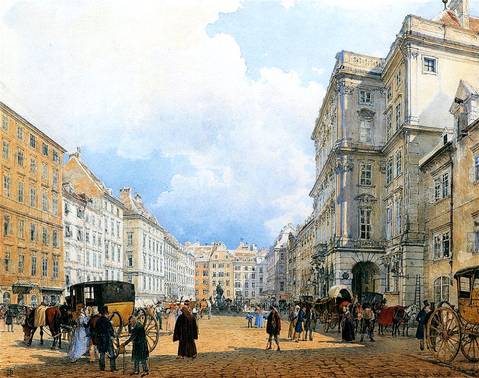 Rudolf von Alt – Neuer Markt (Mehlmarkt), Vienna, 1836