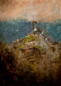 Ruins of a fortress - painting by László Mednyánszky