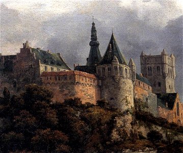 Jacob Isaacksz. van Ruisdael - Bentheim Castle (detail) - WGA20468
