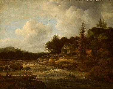 Jacob van Ruisdael - Landschaft mit Gebirgsfluss - GG 6984 - Kunsthistorisches Museum